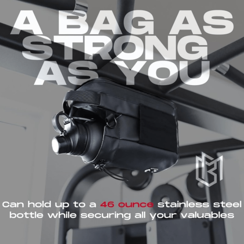 Magnetic Gym Bag Water Bottle Holder Crossbody Bag Durable Nylon with Safety Straps Convenient Dumbbell Accessories Multiple Pockets to Store Accessories Suitable for Gym Fitness and Yoga Gym Accessories Translate English Title